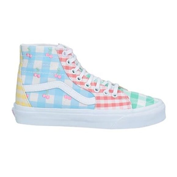 Vans Sk8 High Multicolor Gingham Cherry Tapered Checkerboard Womens Size: 7 - Picture 5 of 5